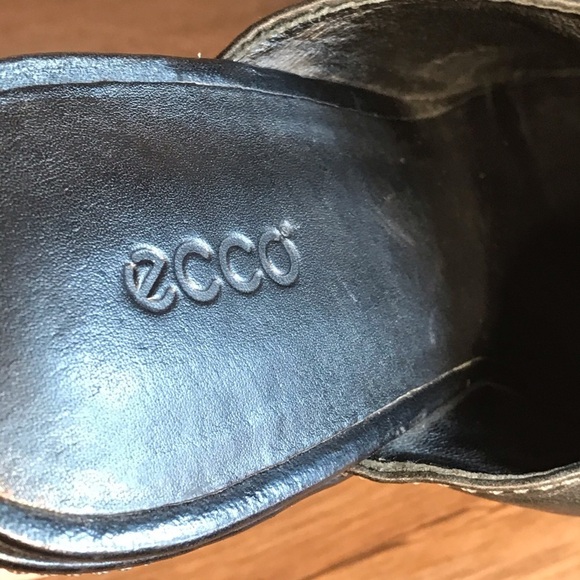 Ecco Leather Clog Mule Women’s 9 Black Slide On Closed Toe EU 40 - Picture 13 of 16